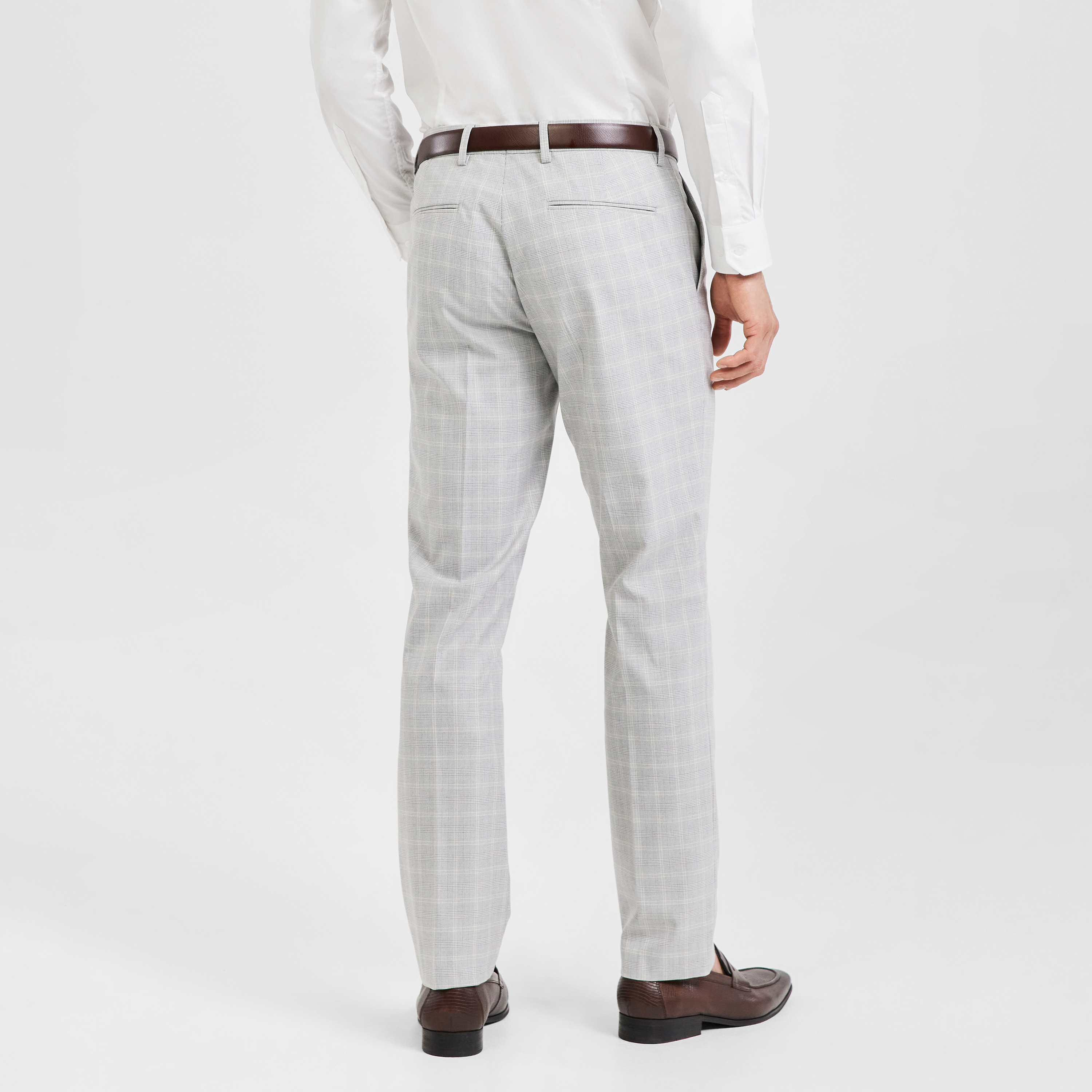 Buy Trousers Pants Fashion Men Dress Pants Casual Slim Plaid Pencil Pants  Male Business Suit Pant Wedding Check Trousers 30 Khaki Online at  desertcartParaguay